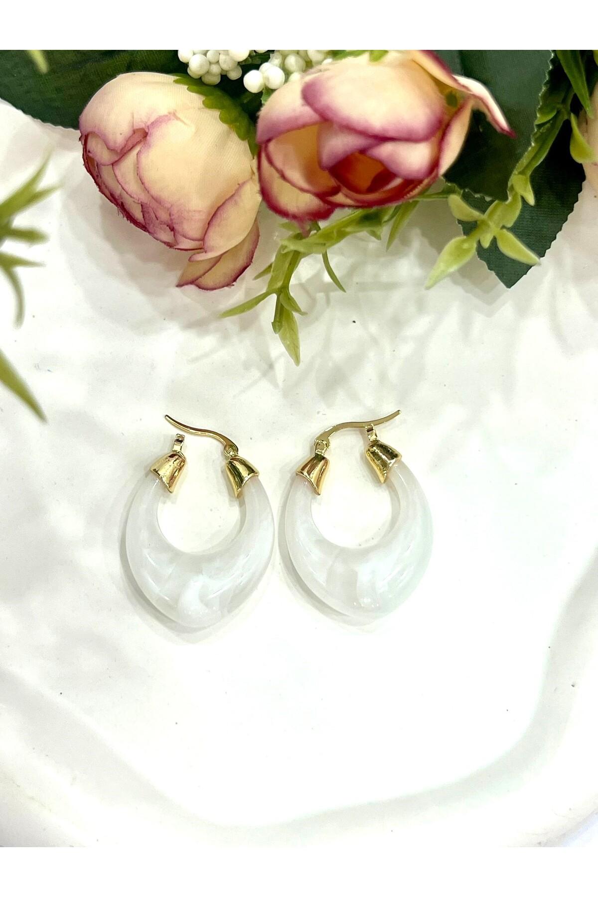 Halka Renkli Küpe (3,5x3cm) - Görsel 3