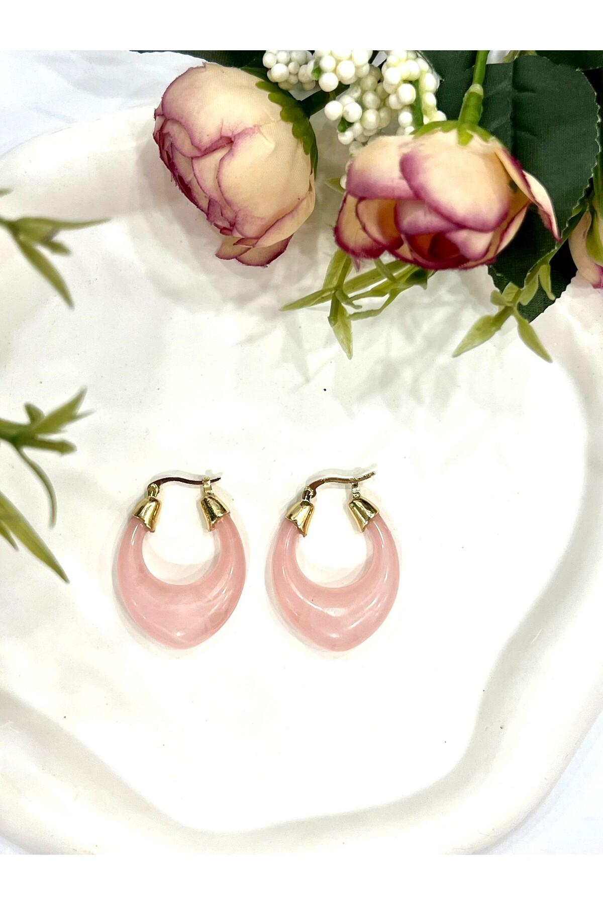 Halka Renkli Küpe (3,5x3cm) - Görsel 5