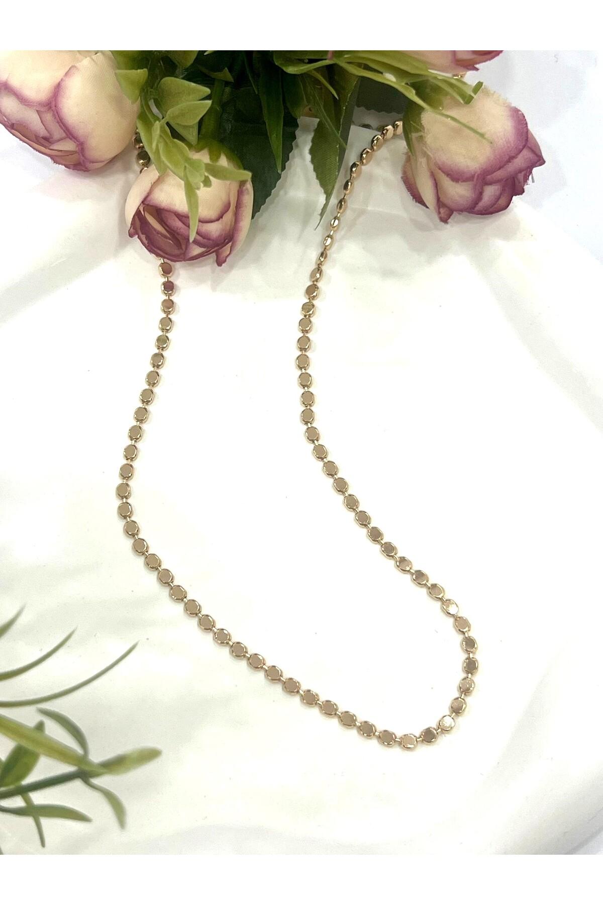 XUPING Ezme Zincir Çelik Kolye (18k Rose - 60cm) - Görsel 6