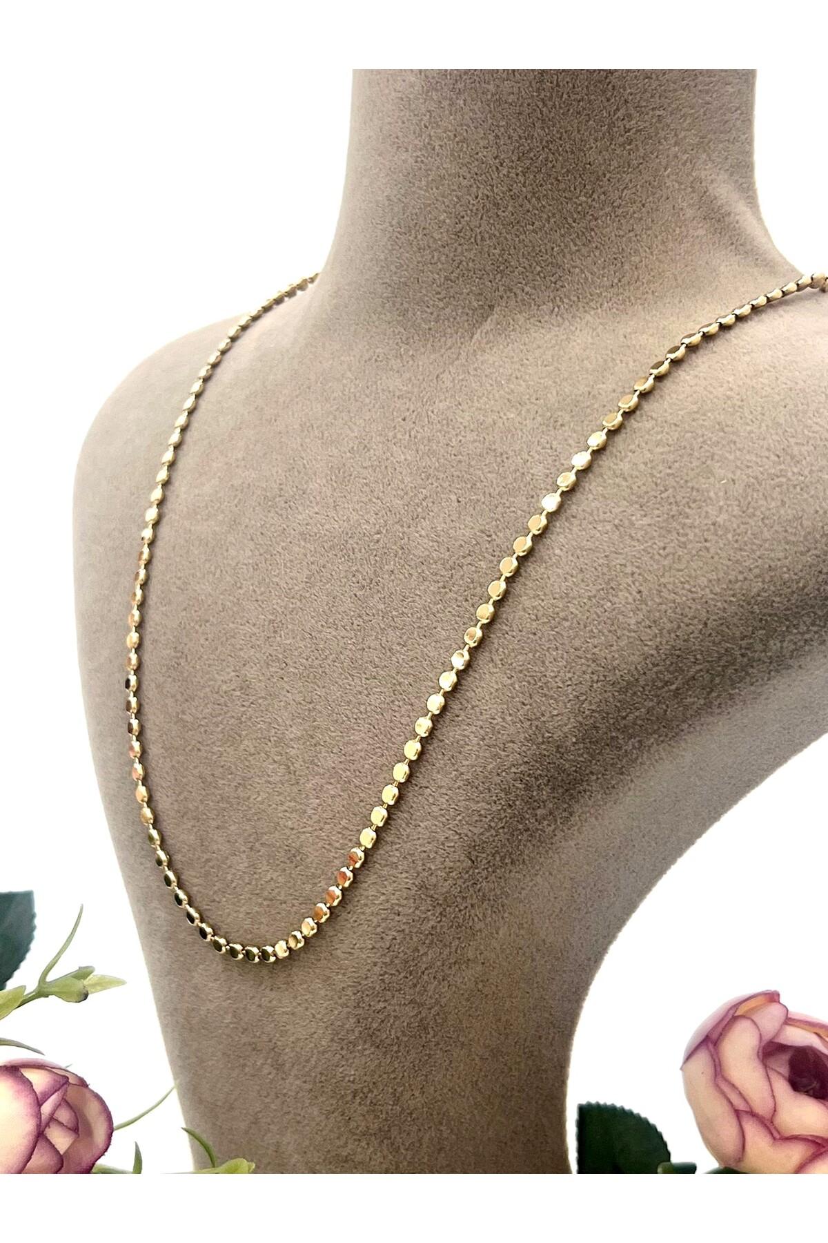 XUPING Ezme Zincir Çelik Kolye (18k Rose - 60cm)