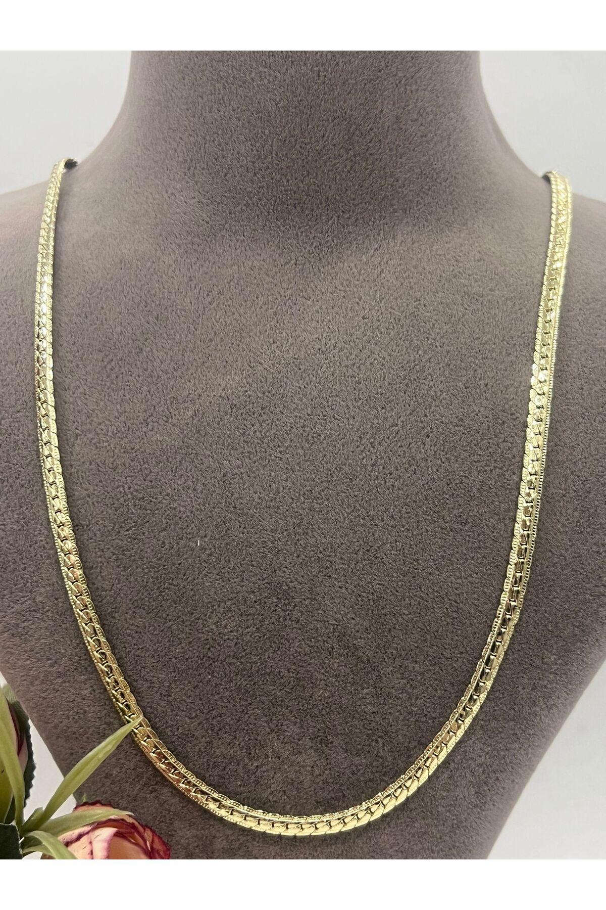 XUPING Örme Gurmet Premium Zincir Kolye (14k Gold - 60cm) - Görsel 3