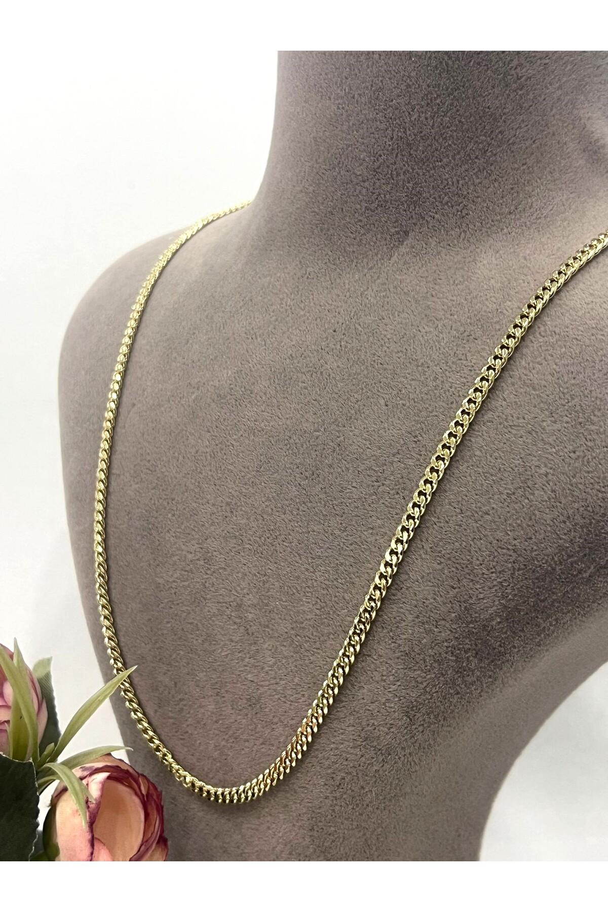 XUPING 0,3mm Küba Zincir Kolye (14k Gold - 55cm)