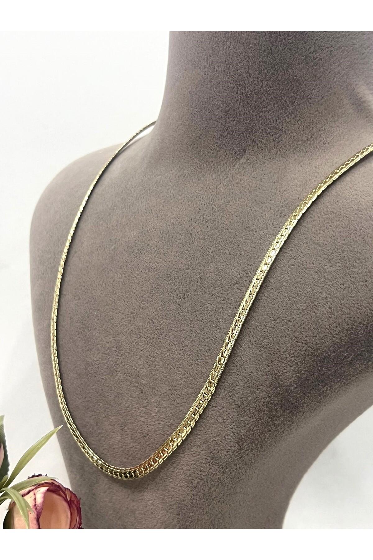 XUPING Örme Gurmet Premium Zincir Kolye (14k Gold - 60cm)