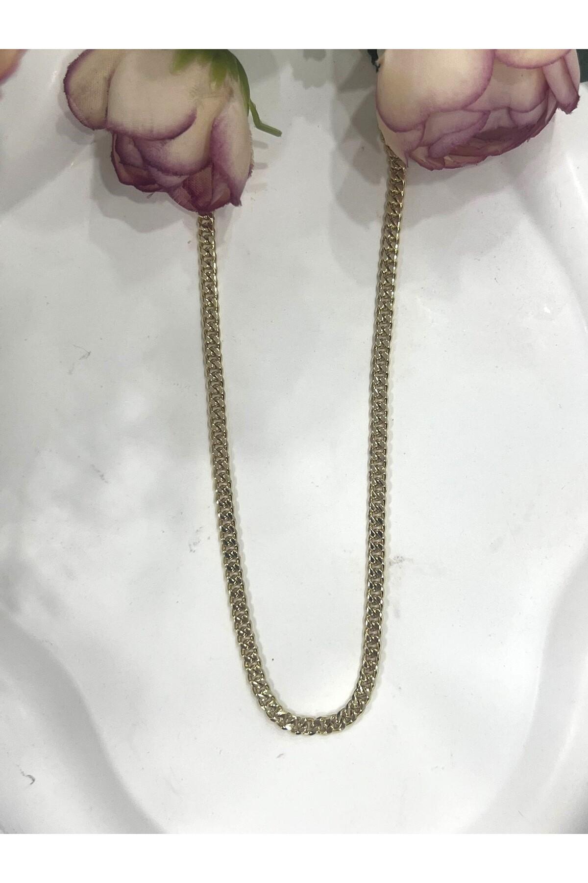 XUPING 0,3mm Küba Zincir Kolye (14k Gold - 55cm) - Görsel 2