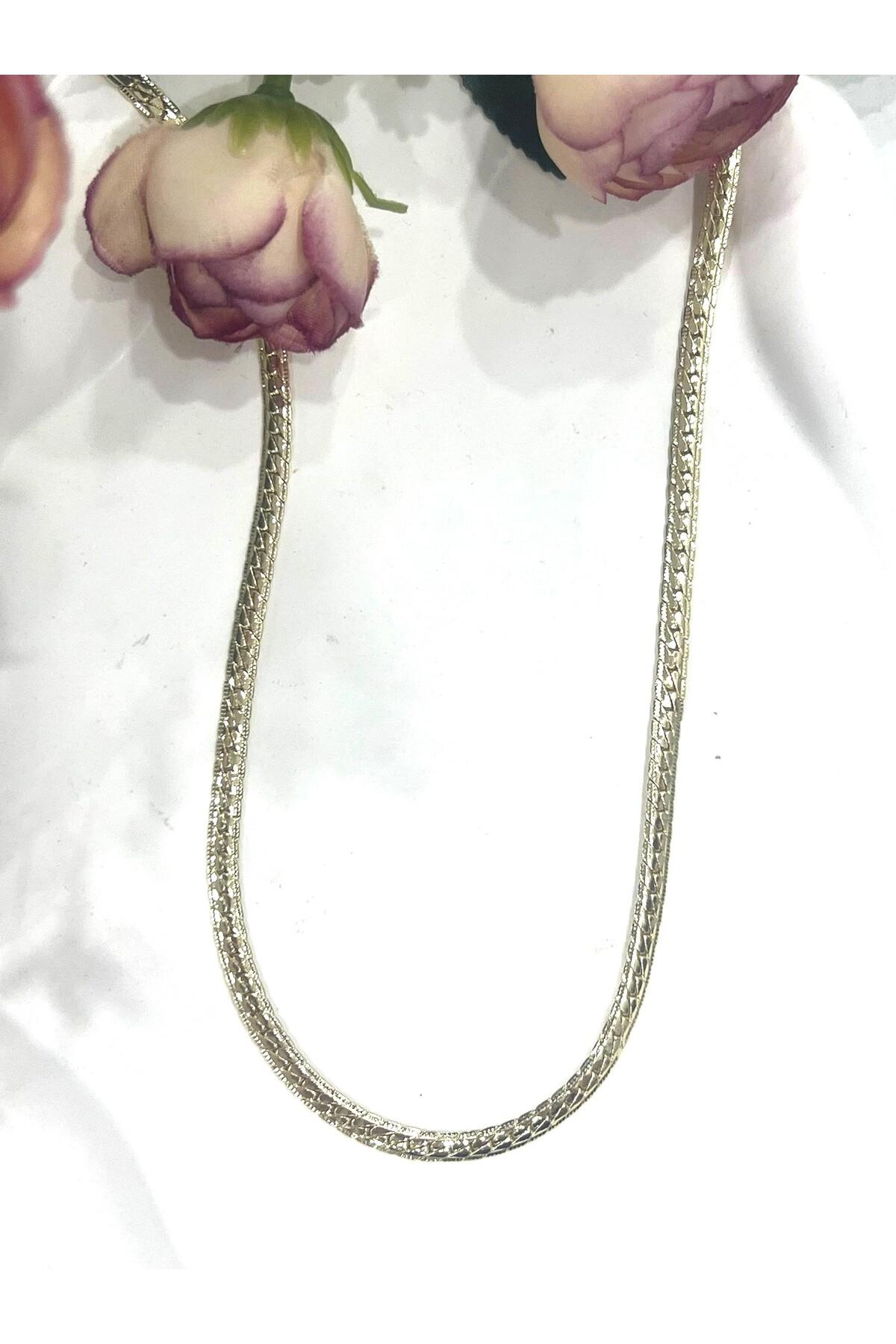 XUPING Örme Gurmet Premium Zincir Kolye (14k Gold - 60cm) - Görsel 2