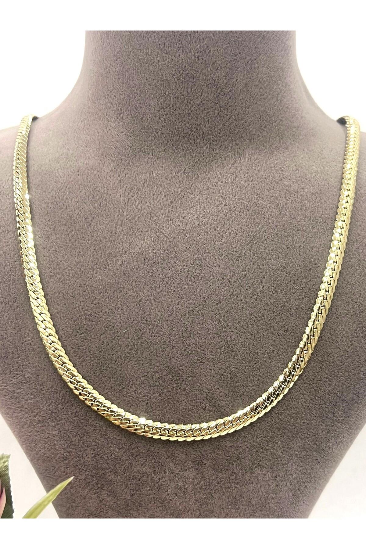 XUPING VIP Kalın 0,5mm Örgü Premium Zincir Kolye (14k Gold - 55cm) - Görsel 5