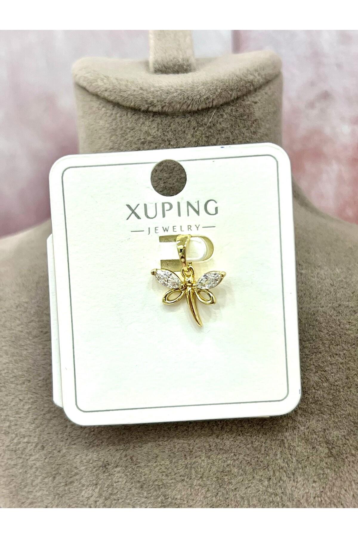 Zirkon Taşlı Yusufçuk Kolye Ucu - VVIP Kararmaz Seri (14k Gold)